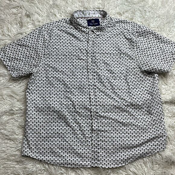 International Report Button Down Shirt Tree Print Size XXL - Picture 2 of 5